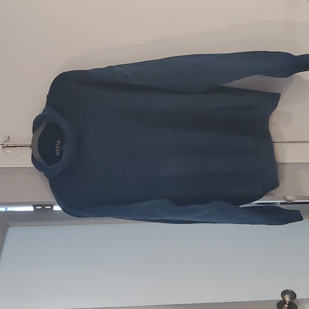 XL, Orvis Turtleneck Sweater, Blue